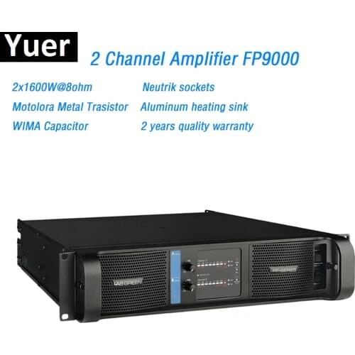 2 Channel FP9000 Line Array Amplifier 2x1600W Aluminum heating sink line array professional Sound Power switch amplifier DJ