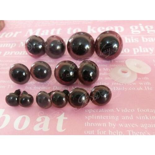 20mm/22mm/24mm plastic safety brown color toy eyes with white washer ---50pcs/lot