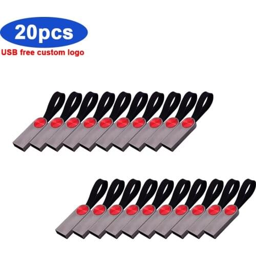 20pcs/lot free logo USB 2.0 Flash Drive 16GB 32GB 64GB 128GB 8GB Pen Drive 100MB/s USB Stick for Desktop Laptop Netbook U Disk