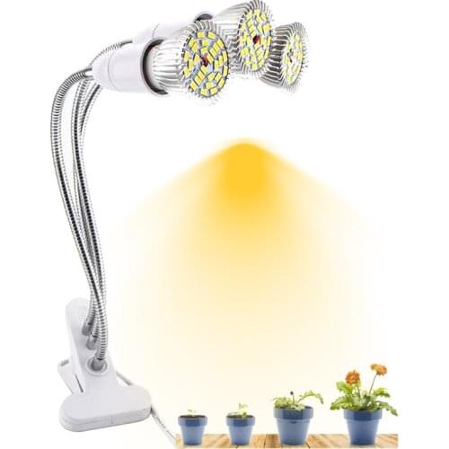 3 HEAD yellow grow light Greenhouse box tent vegetable cultivo Full Spectrum Plant growing Light sunlight phyto Lamps indoor veg