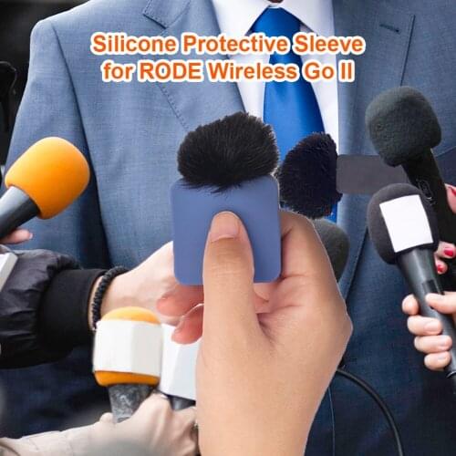 3pcs Silicone Microphone Protective Case with Dustproof for RODE Wireless Go II Microphone Portable Protective Cover Frame