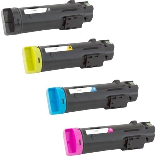 4 Pack Toner Cartridge Compatible for Dell H625cdw H825cdw S2825cdn, Black 3000 pages, Cyan/Magenta/Yellow 2500 pages