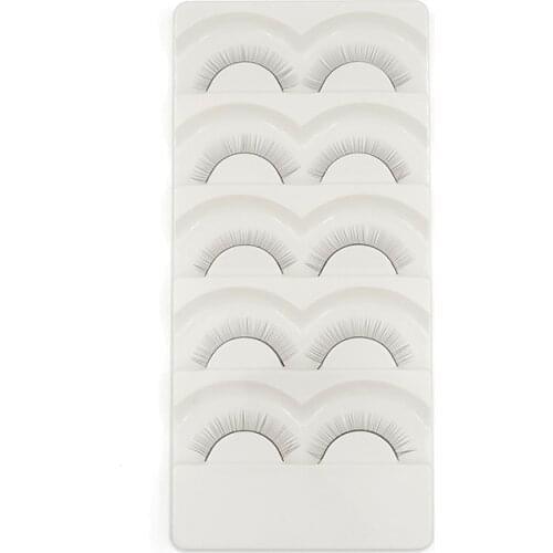 5 Pairs/Set False Eyelashes Handmade Training Lashes For Beginners Eyelash Extensions Beauty Salon Student Practice