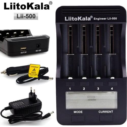 Liitokala lii-500 LCD 3.7 V / 1.2 V 18650/26650/16340/14500/10440/18500 Battery charger, 100% original LiitoKala factory
