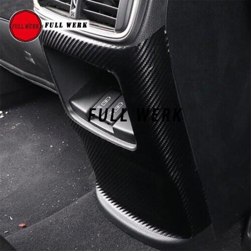 1pc PU Car Armrest Box Anti Kick Pad Decoration Cover Sticker Cushion for Honda CRV CR-V 2017-2019 Accessories Carbon Fiber Look
