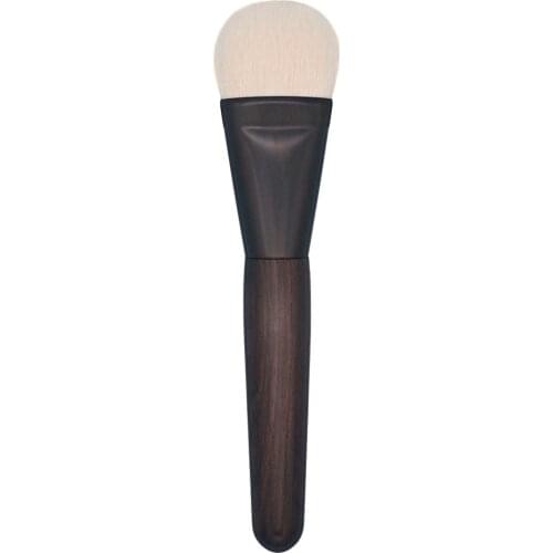 B109 Professional Handmade Makeup Brush Soft Saibikoho Goat Hair Flat Round Foundation Brush Ebony Handle Make Up Brushes