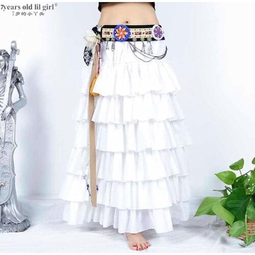 Long Gypsy Skirt Belly Dance Performance Women Tribal ATS Adult FZZ01