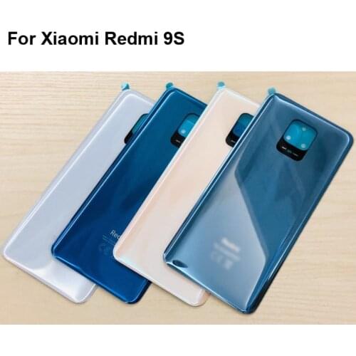 For Xiaomi Redmi Note 9S Back Battery Cover Door Housing case Rear Glass Replace parts For Xiao mi Redmi Note 9 S Note9s