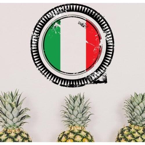 Italy National Flag Europe Symbol Mark Illustration Pattern Removable Wall Sticker Art Decals Mural DIY Wallpaper for Room Decal