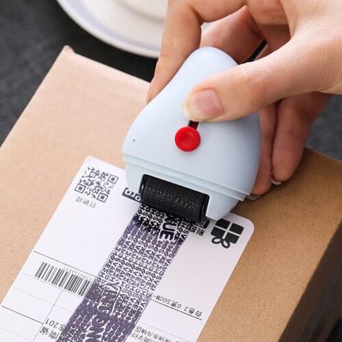 Creative Identity Privacy Protection Roller Stamp Portable Information Coverage Messy Code Data Protector Security Roller Seal