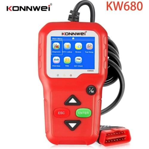 KONNWEI KW680 OBD2 Fault Error Code Reader Scanner Tool OBDII Automotive Scanner OBD 2 Car Diagnostic Tools Russian Language