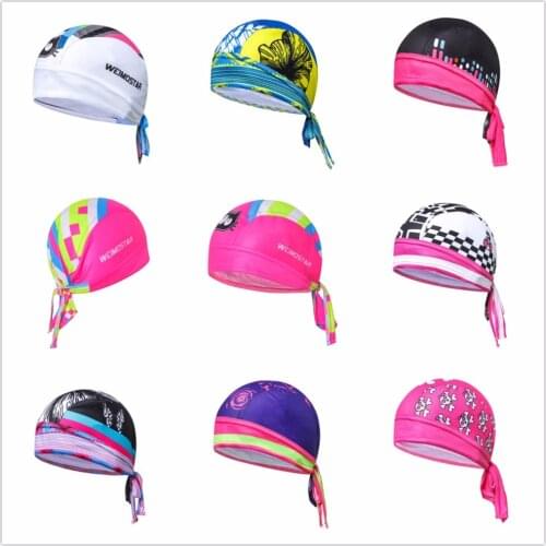 Bike Hat Flexible Cycling Helmet Cap Women Men Black Bicycle bandana pirates scarf MTB Team Headband Headwear 2018 Pink Black