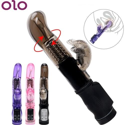 OLO 12 Speed Dolphin Dildo Vibrator Dual Vibration G-Spot Massager Sex Toys for Women Clitoris Stimulator Adult Products
