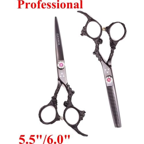 50Pcs 5.5 6.0 Hair Scissors Professional High Quality Barber Scissors Thinning Hairdressing Cutting Shears Haircut 440C 9005