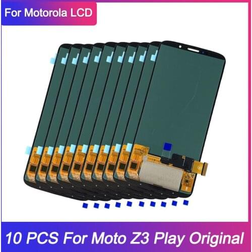 Wholesale 10 Piece For Motorola Moto Z3 Play LCD Display Touch Screen Digitizer Assembly 100% Test For Motorola Moto Z3 Play