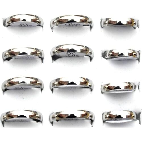10Pcs Wholesale Simple Ring Fashion Stainless Steel Ring Mens and Womens Exclusive Couple Wedding Ring Shipped Randomly