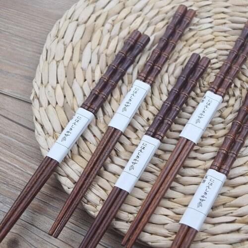 2 Pairs/Set Creative Portable Marathi Chopsticks Bamboo Design New Household Japanese Style Food Sticks Restaurant Tableware