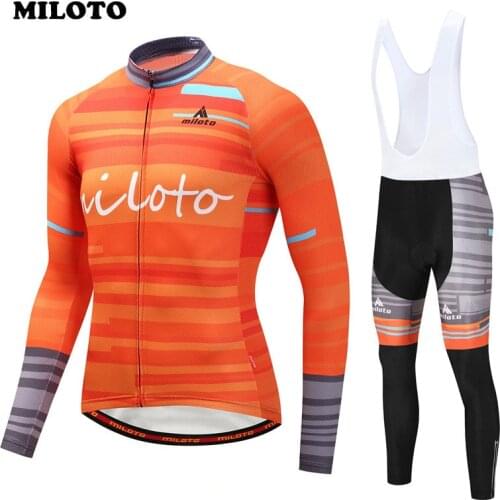 Miloto 2021 pro Bike Team Cycling Clothing Autumn Long Sleeve Cycling Jersey Set Quick Dry mtb Bicycle Jersey Bike Wear Clothes