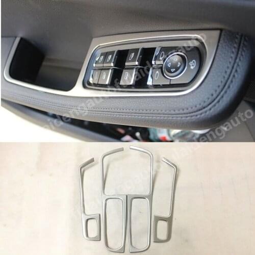 4pcs For Porsche Macan 2015-2018 ABS Matte Car Interior Door Glass Lifter Switch Trim Frame Car Styling