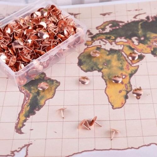 400pcs Metal Thumbtack Drawing Pins Pushpin Cork Board Photo Wall Map Markers 24BB