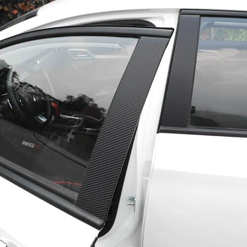 8pcs for MG MG6 2018-2019 Middle Column Sticker Window Center Column Sticker Carbon Fiber Pattern