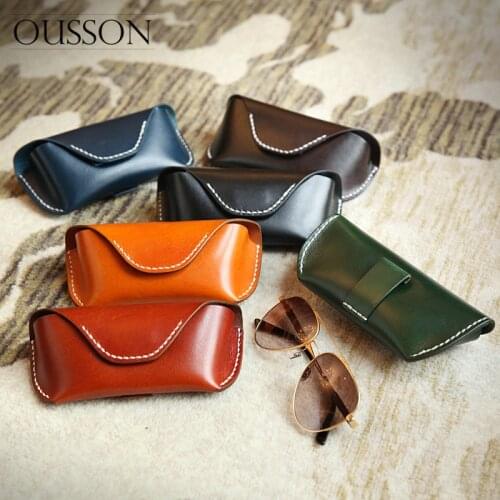 Glasses Case Leather Glasses Bag Fashion Portable Sunglasses Box Unisex Fashion Men Women Glasses Case Protective Box