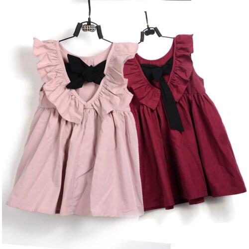 Childrens Clothing Baby Girls Dresses Casual Pleated Halter Ruffled Dress Summer Princess Dress Girl Kids Clothes Ropa De Nina