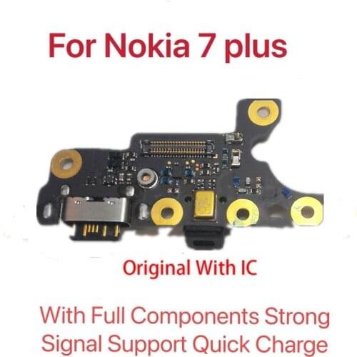 For Nokia 7 Plus 7+ TA-1049 1055 1062 Charger Charging Port Dock Connector Micro USB Flex Cable Board Repair Parts