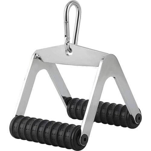 Double D Row Handle Cable Attachment,V Shaped Press Down Bar,Tricep Press Down Gym Cable Machine Attachment