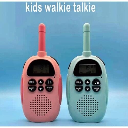 Walkie talkie for kids Pink Blue cute design USB rechargeable 1000mah 3kM Range 2 way radio best gift for kids children 1 set