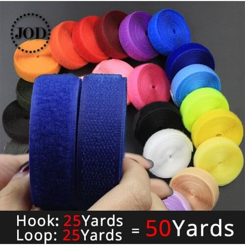 25Yards 20mm Pair Color Velcros Hook and Loop Strap Fastener Tape Magic Sticker Nylon Klittenband Sewing Accessories Polyester