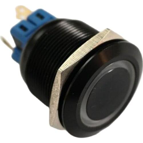 25mm 12V 220V blue white Ring Illuminated Momentary or self locking1NO1NC Anti-vandal Metal Electric Push Button Switch