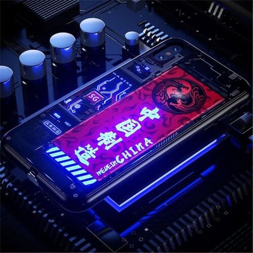 2021 Fashion Street Walker LED Phone Case For iPhone 11 12 Pro Max 6 6S 7 8 Plus X XR XS Call Glowing LED Light Up Glass Cover