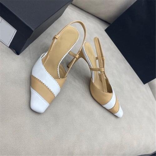 Top quality Womens Sandals Genuine Leather Shoes New Fashion Ladies Shoes Luxury Brand Designer Shoes Size 34-40