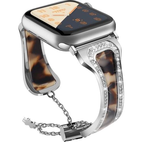 Diamond watch strap for apple watch 38 42 40 44 mm iWatch 5 4 band women Stainless Steel strap apple watch Series 3 2 Bracelet