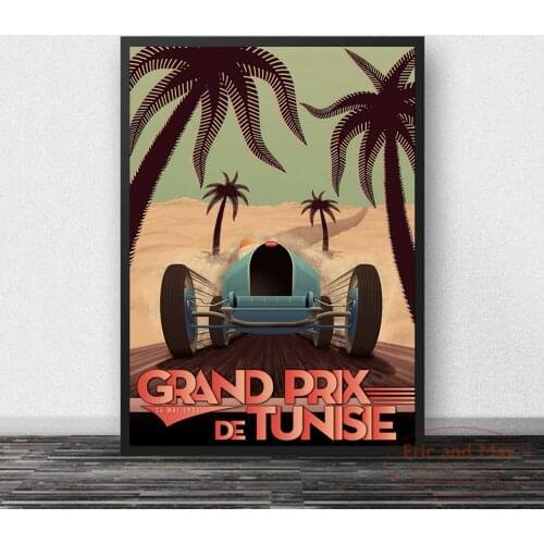 64th Super Motor Car Monaco Hot Champion World Grand Prix Retro Posters And Prints Wall Pictures For Living Room