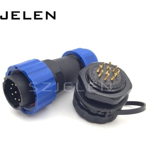 SD20 waterproof connector 9pin Male and female IP68 led display power connector plug and socket