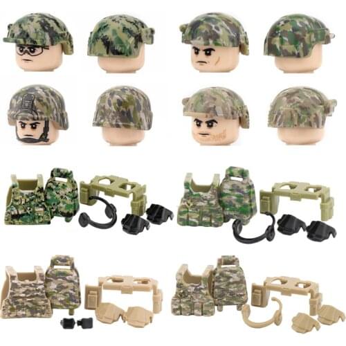 Modern US Army Soldier Figures Building Blocks 101 All Terrain Camouflage Airborne Troops Military Equipment Part Brick Toy Kids