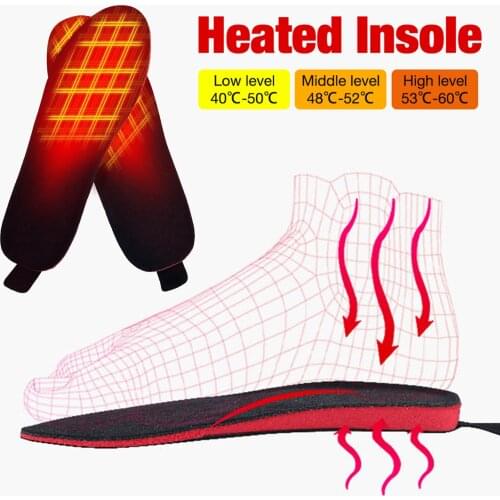 USB Electric Heated Shoe Insoles With Remote Control 2100MA Battery Warm Sock Pad Mat Heating Insoles For Skiing Hunting Fishing