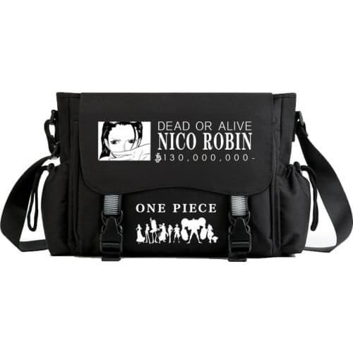 Anime One Piece Pattern Messenger Bag College Student School Rucksack Bookbags for Teens Boys Casual Travel Bag