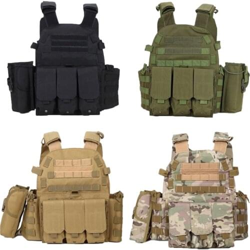 Tactical Military Molle Vest Airsoft Combat AK Chest Rig Vest Men War Game Armor Hunting Carrier Heavy Duty Vest Hunting Pouch