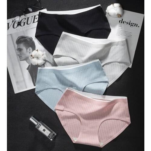 BZEL 2019 Casual Panties Womens Fashion Cozy Lingerie Womens Cotton Briefs High Quality Girls Cute Underwear Solid Underpants