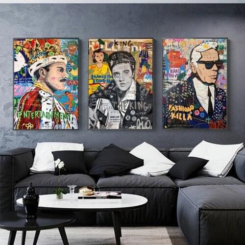 Street Graffiti Art Fashion Character Canvas Painting Posters and Print Graffiti Pop Art Wall Picture for Living Room Home Decor