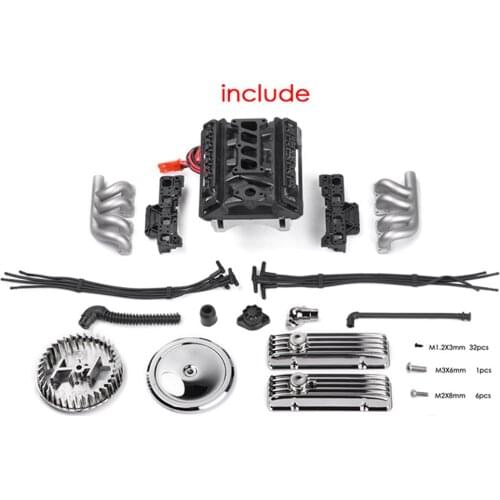 1 Set Simulate Engine Motor Cooling Fan F82 Cooling Fan for 1/10 RC Crawler TRX4 SCX10 RC4WD D90 RC Car Upgrade Parts