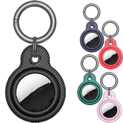 Tracker Protective Sleeve Carbon Fiber Pattern TPU Cover Case for Air Tags Tracker