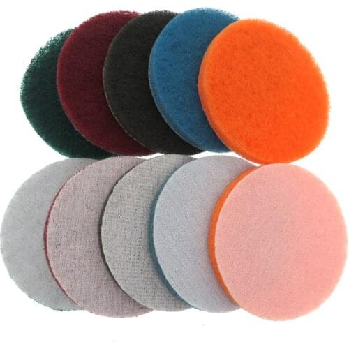 10 Pcs 2-4 Inch Heavy Duty Cleaning Scouring Pad Nylon Cleaning tools non-scratch for Industrial Metal Polishing and Cleaning