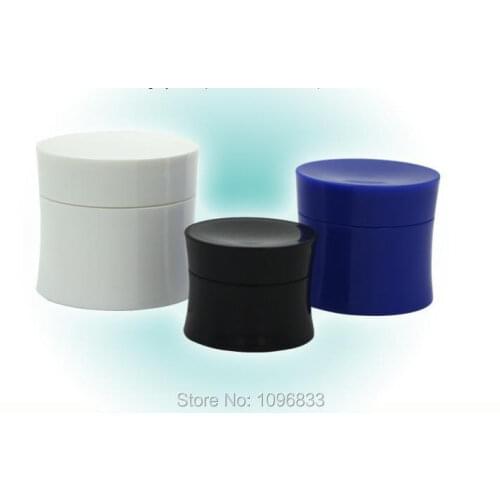 30G Tight Waist Bottle Cosmetic Cream Packaging Bottle Black Color White Color Blue Color, Plastic Box, Empty Jar, 45pcs/lot