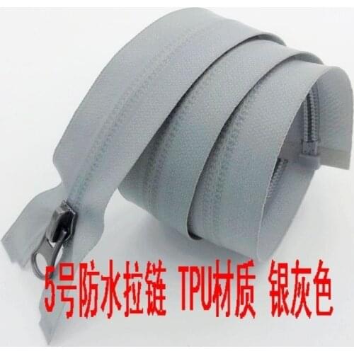 5# gray open end nylon waterproof zipper 2pcs 60cm coat jacket zipper repair diy craft clothing accessories