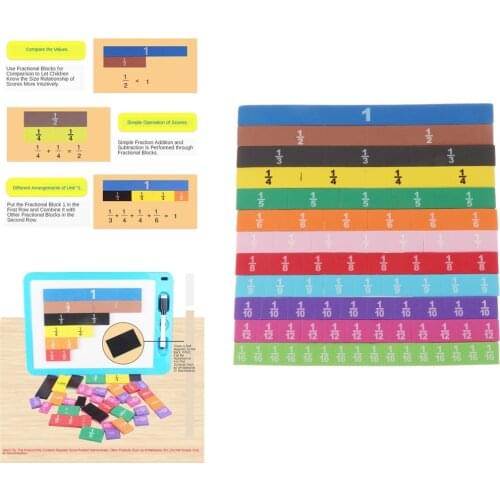 83 PCS Magnetic Fraction Tiles Math Manipulatives For Elementary School Fraction Magnets Resources Early Educational