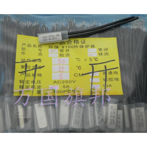 Free Delivery.5 KSD9700 thermal protection device temperature control switch normally open 1.1 yuan, 80 degrees